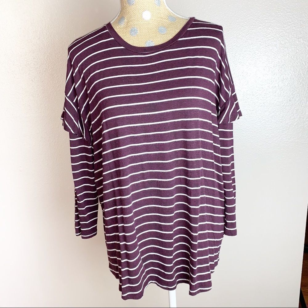 Dolan Left Coast Collection Ruffled Sleeve‎ Tee XL